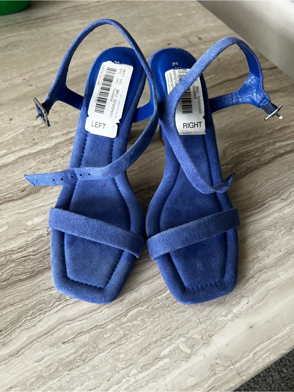 Gianni Bini Cobalt Blue Suede Strappy Sandals